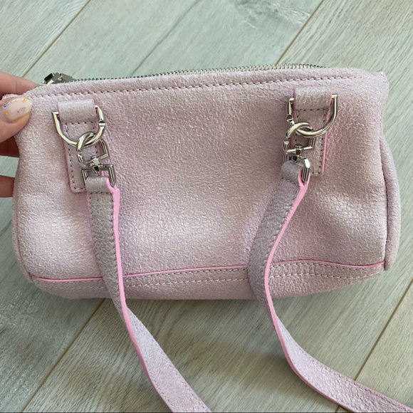New Givenchy Pandora mini pink crackled leather bag with a shoulder strap - Picture 9 of 17